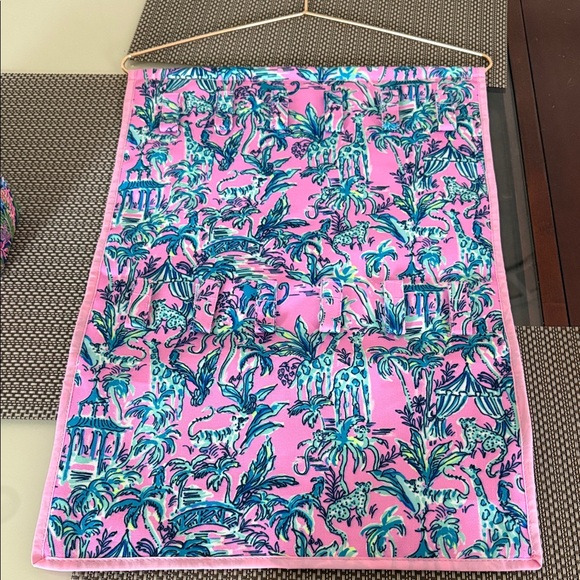 Lilly Pulitzer Pink and Blue Hanging Organizer - Picture 3 of 4